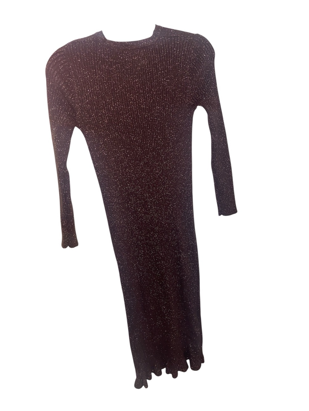 Lucy Paris size L Carolyn Glitter Dress in brown - Picture 6 of 7